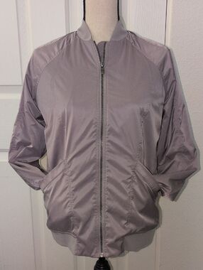 Lululemon ight Mauve Satin Bomber Jacket